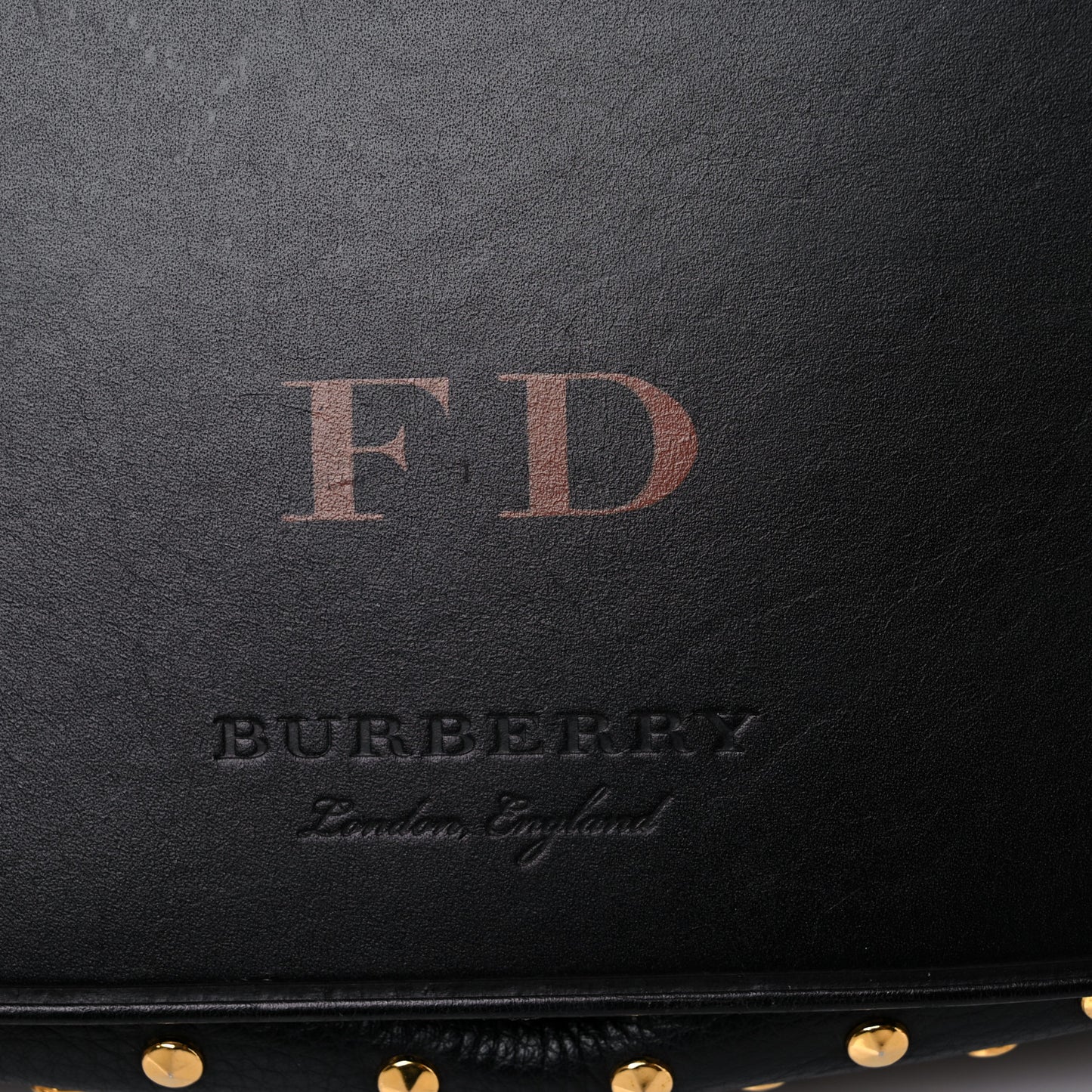 Calfskin Studded Bridle Saddle Bag Black