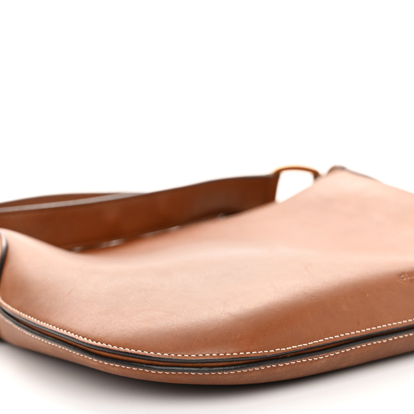 Smooth Calfskin Medium Saddle Bag Tan