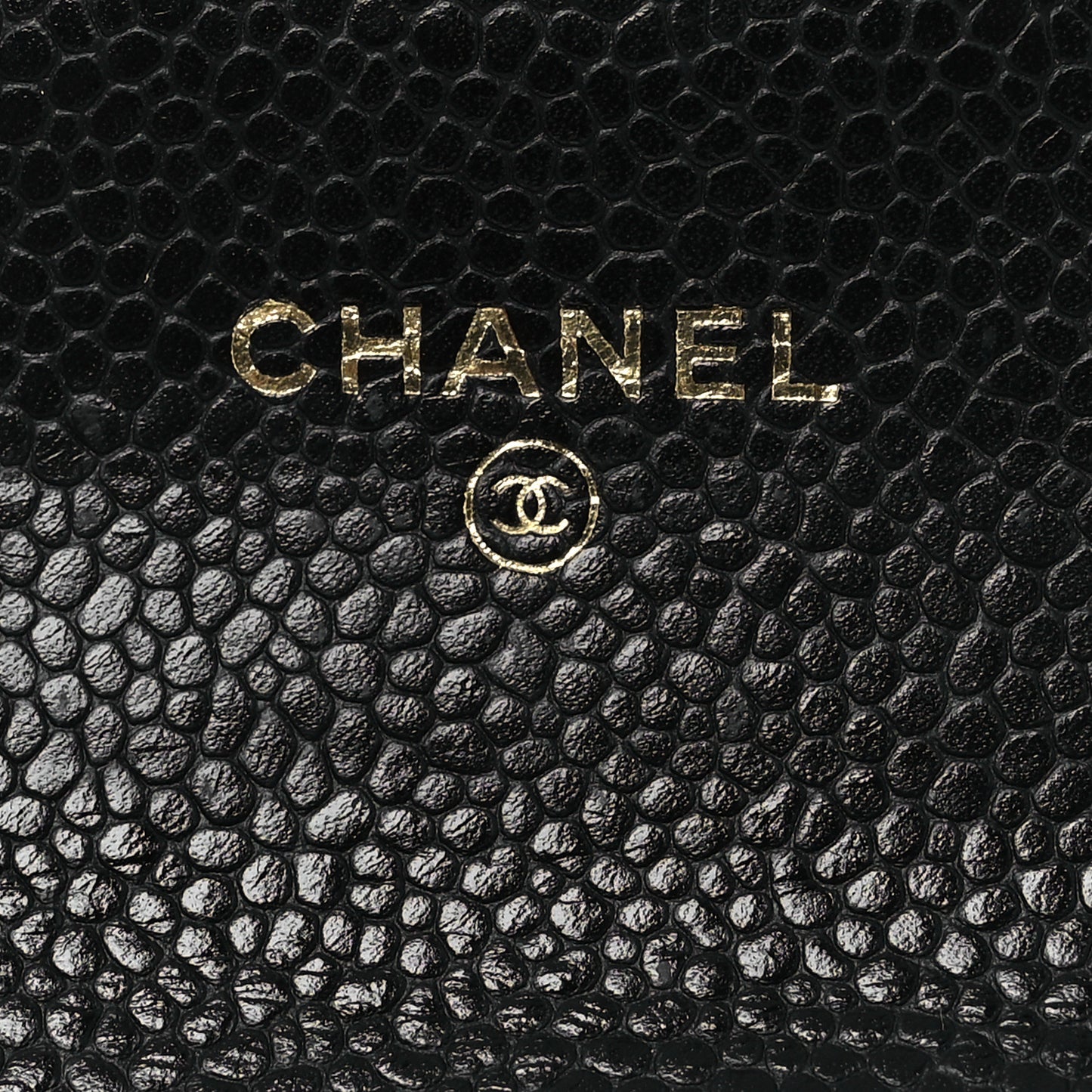 Caviar Quilted Flap Card Holder Wallet Black