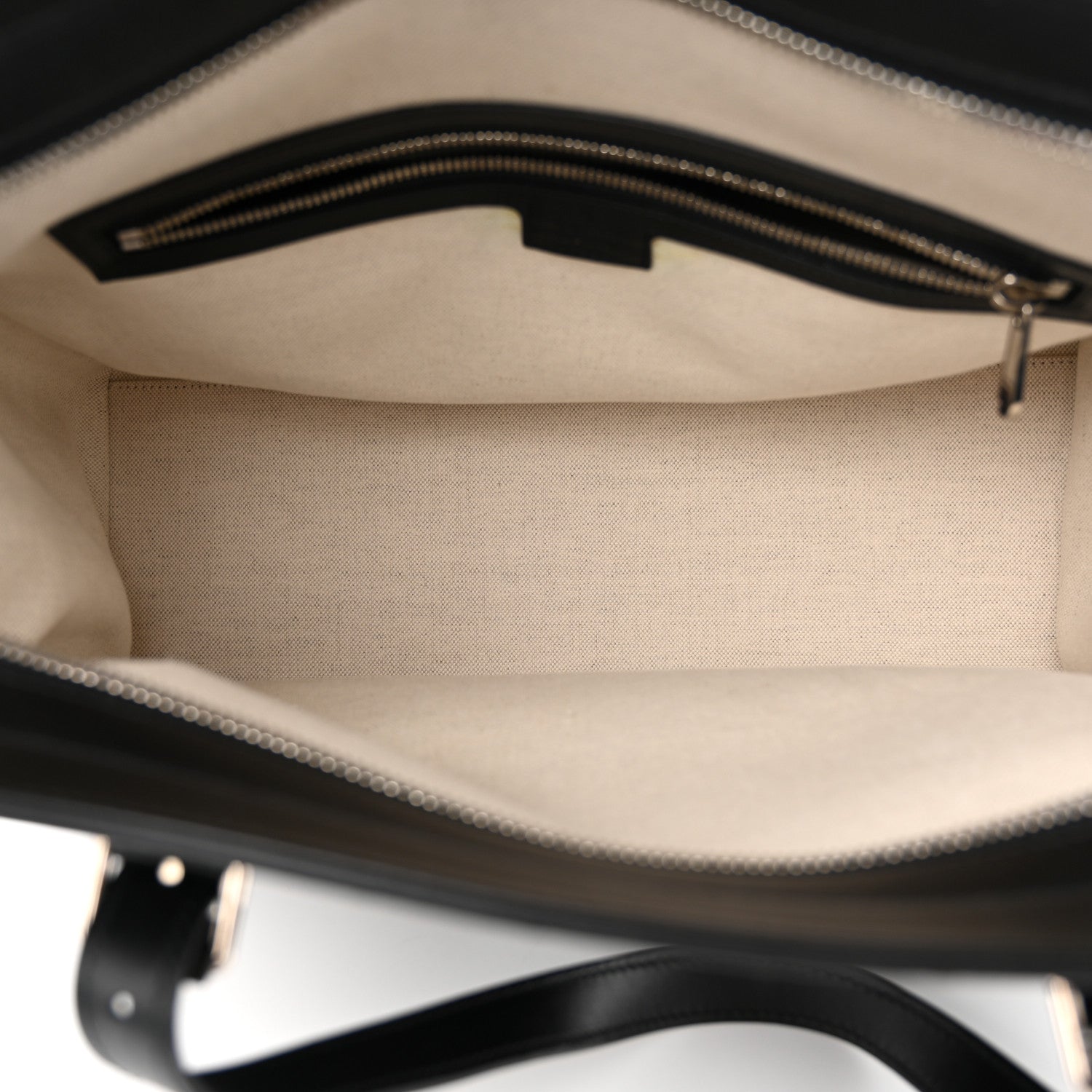Gucci Calfskin GG Tennis Embossed Tote Bag Black 5 of 10