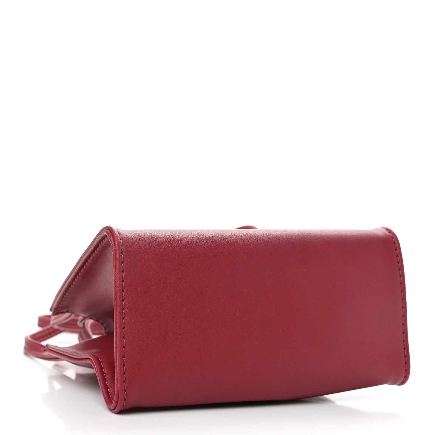 Vegan Leather Small Shopping Bag Oxblood