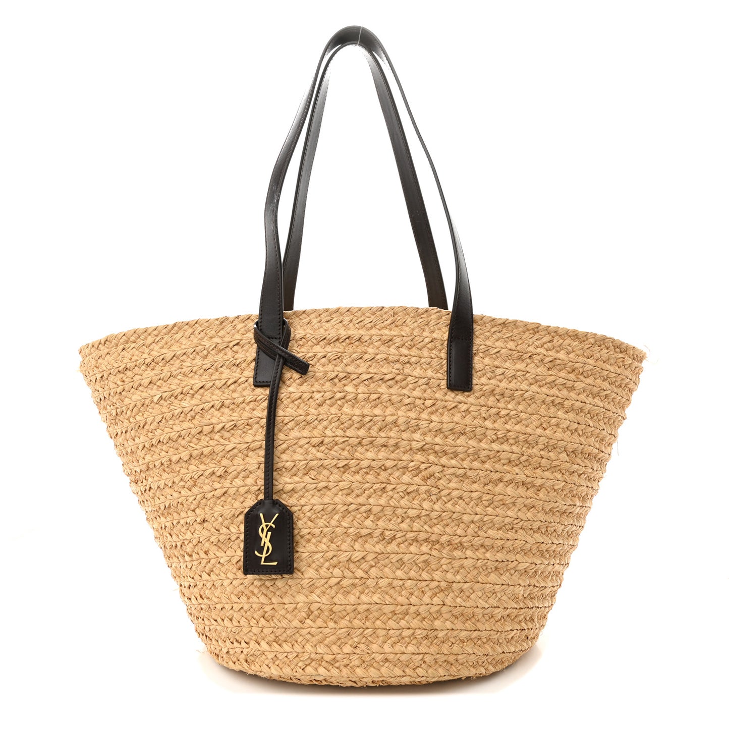 Raffia Calfskin Medium Panier Tote