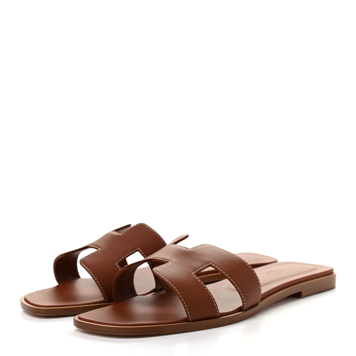 Box Calfskin Oran Sandals 40 Gold
