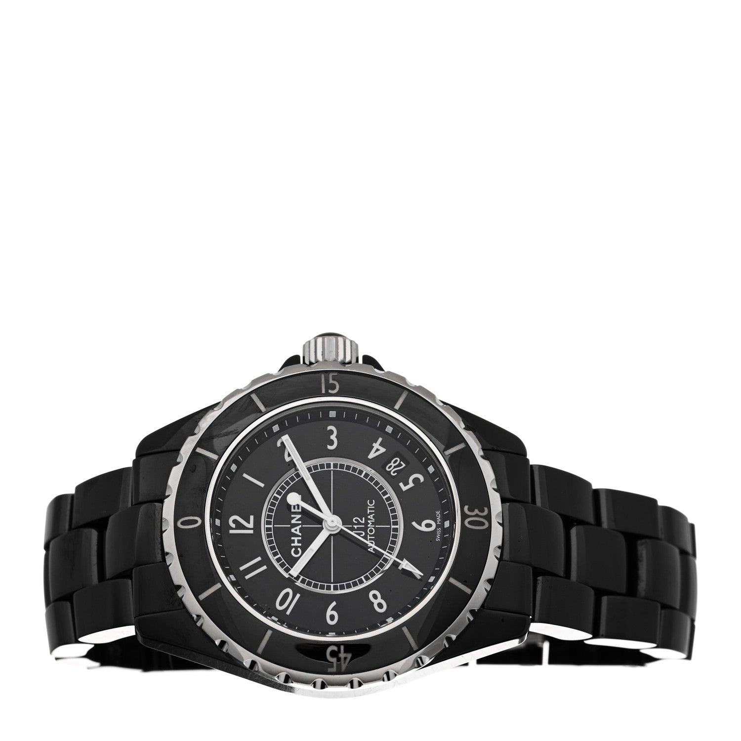 Chanel Stainless Steel Ceramic 38mm J12 Automatic Watch Black 2 of 5