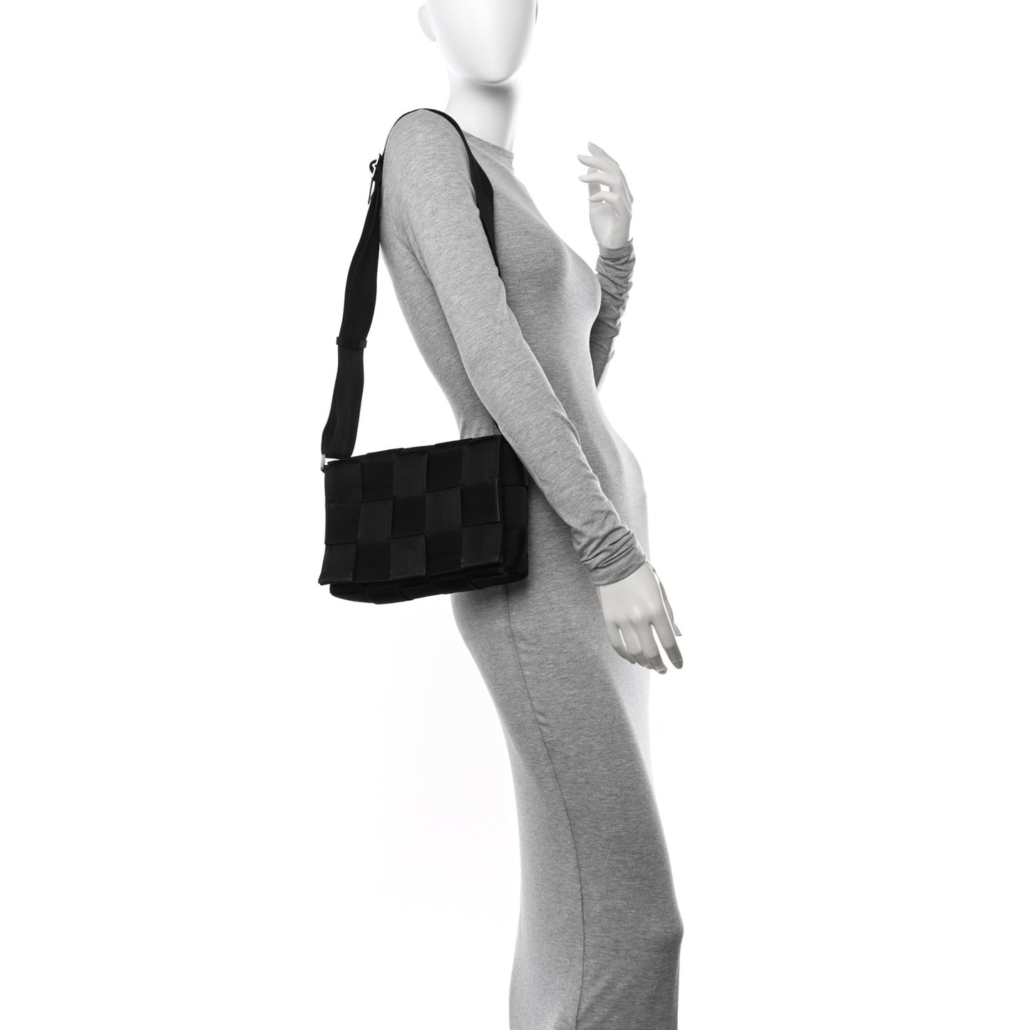 Webbing Maxi Intrecciato Cassette Bag Black