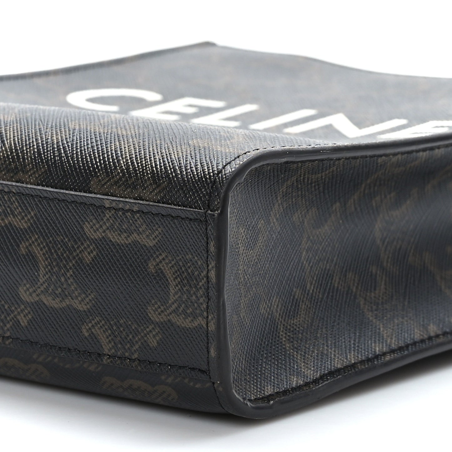 Triomphe Canvas Calfskin Mini Vertical Cabas Tan