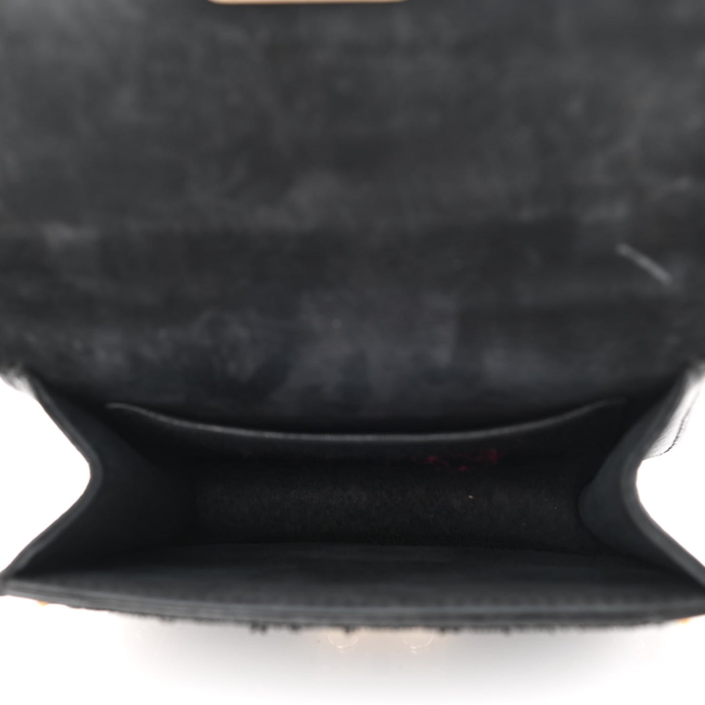 Vitello Embellished Mini Glam Lock Flap Black