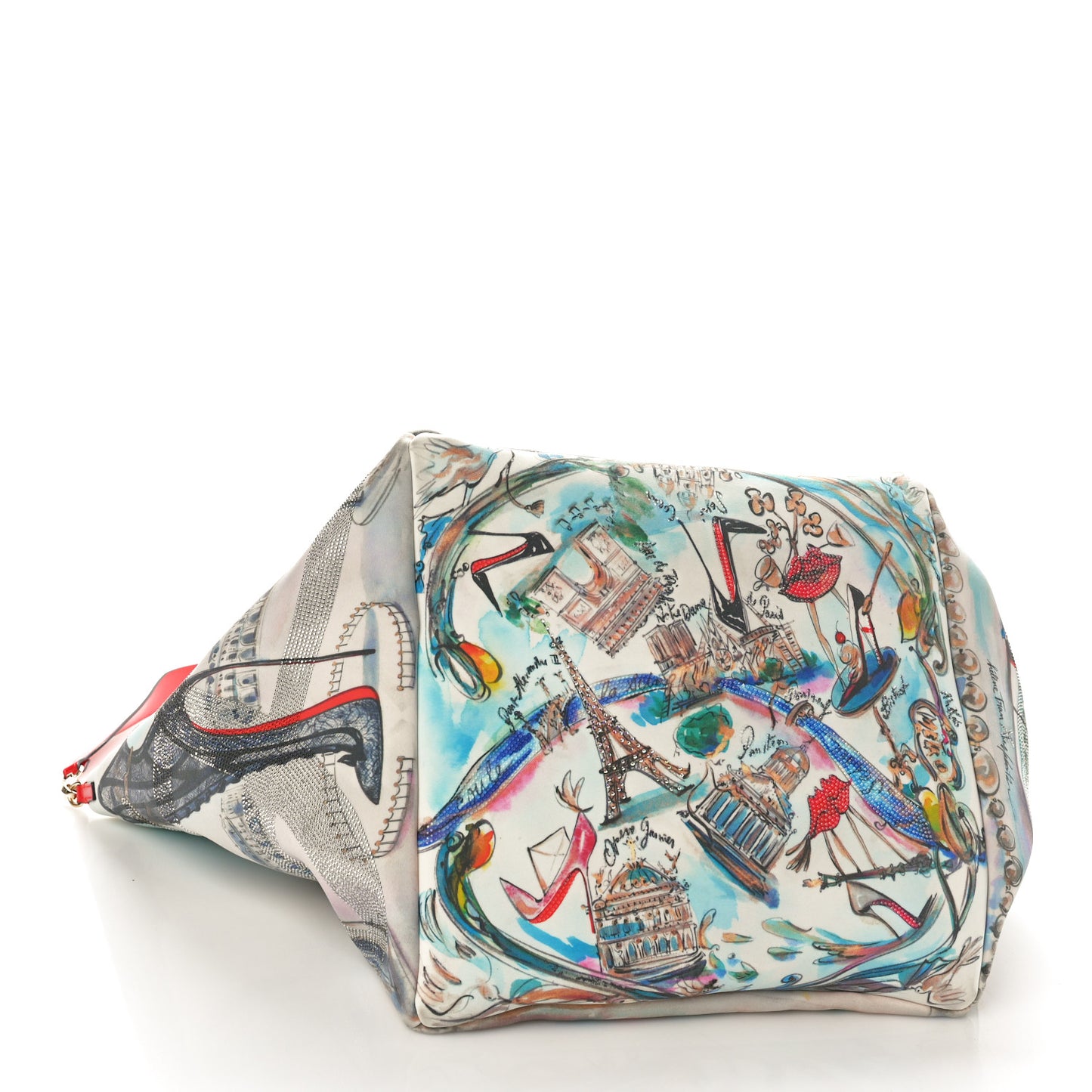 Neoprene Cabaraparis Spikes Tote Loubi Multicolor