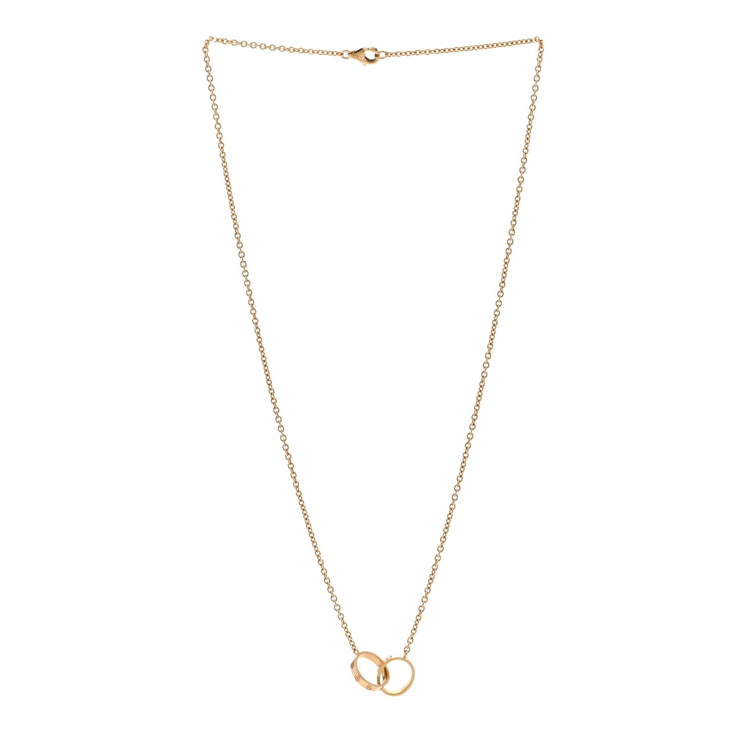 18K Yellow Gold Interlocking LOVE Necklace