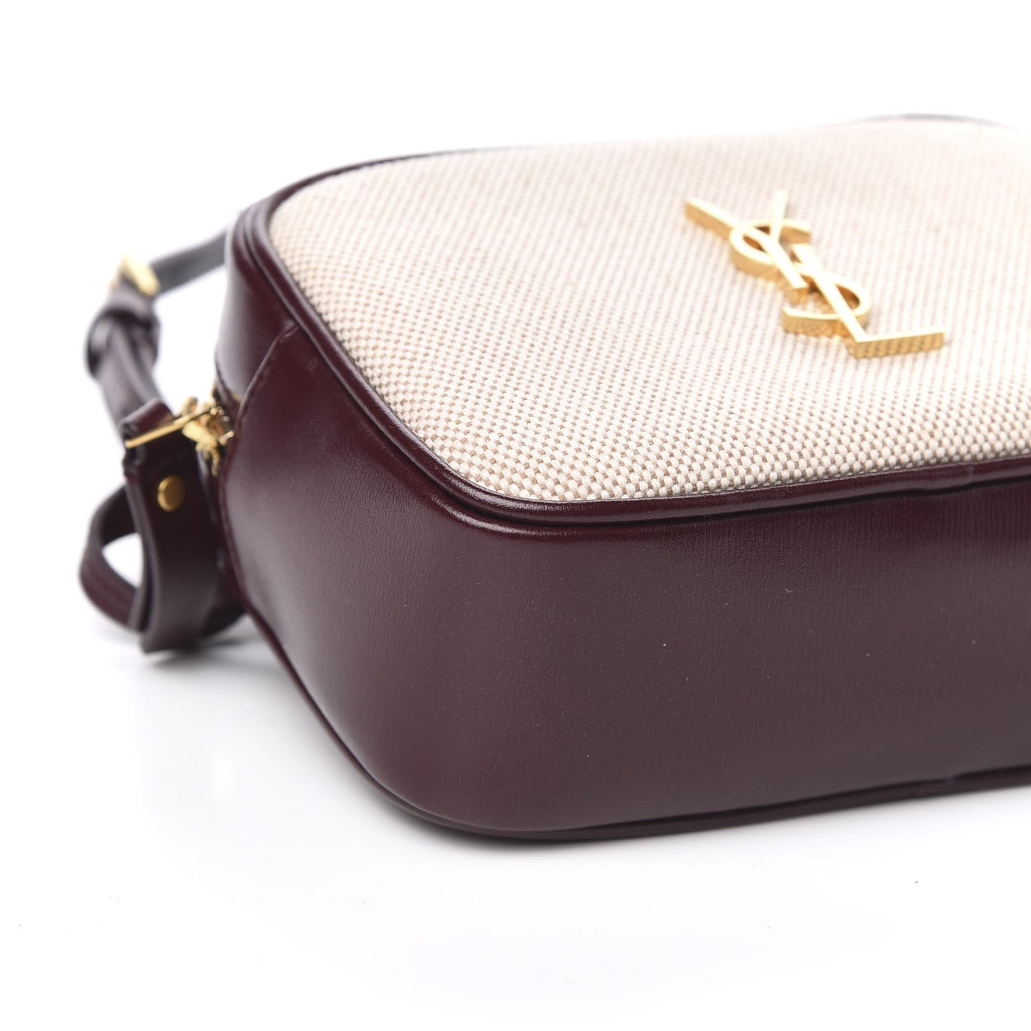 Calfskin Canvas Monogram Lou Belt Bag Natural Dark Legion Red
