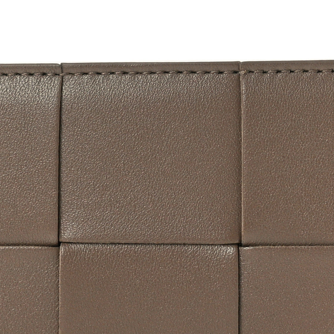 Bottega Veneta Nappa Intreccio Cassette Credit Card Holder Taupe Grey 7 of 8
