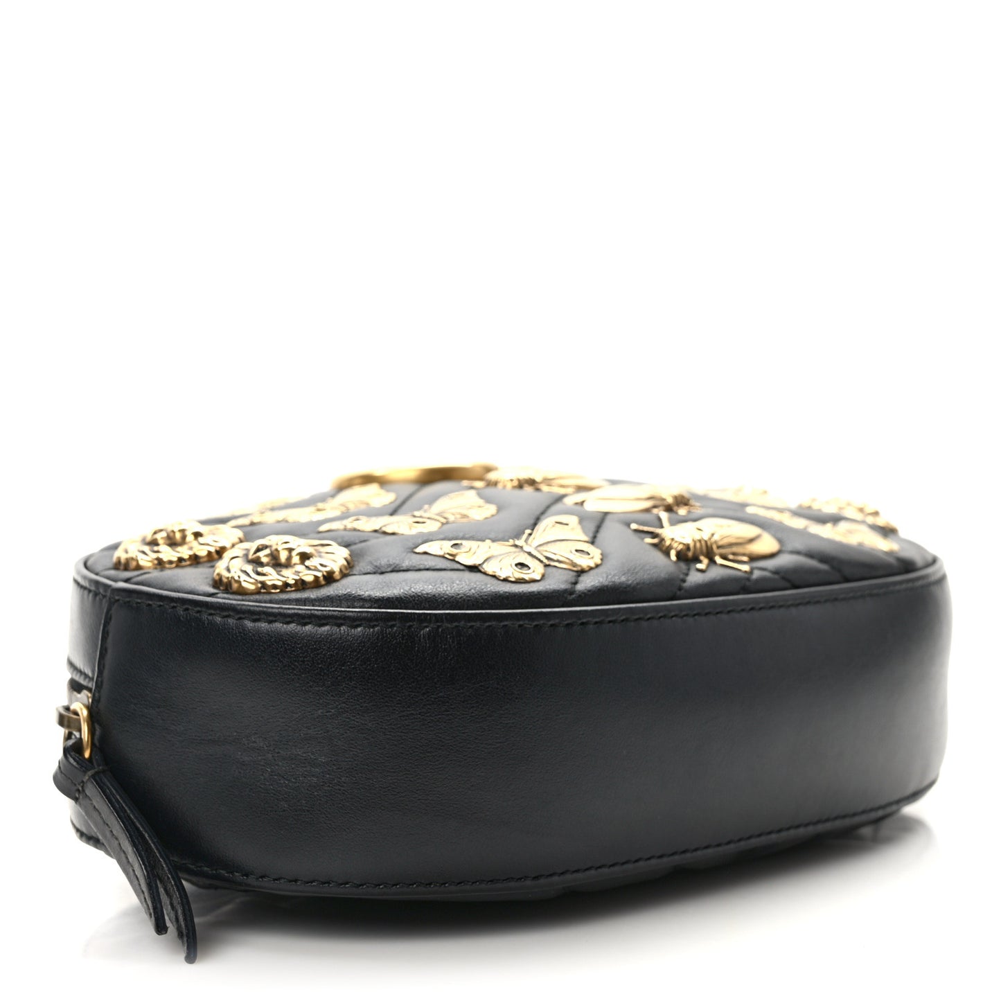 Calfskin Matelasse Animal Studs GG Marmont Belt Bag 95 34 85/34 Black