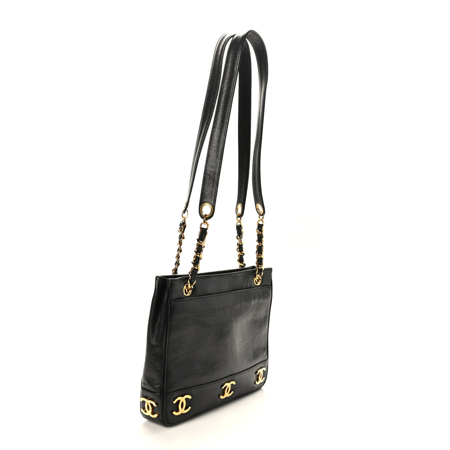 Caviar CC Shoulder Bag Black