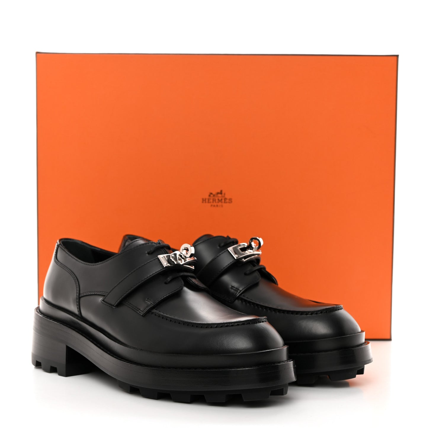 Calfskin First Derby Shoes 37 Black