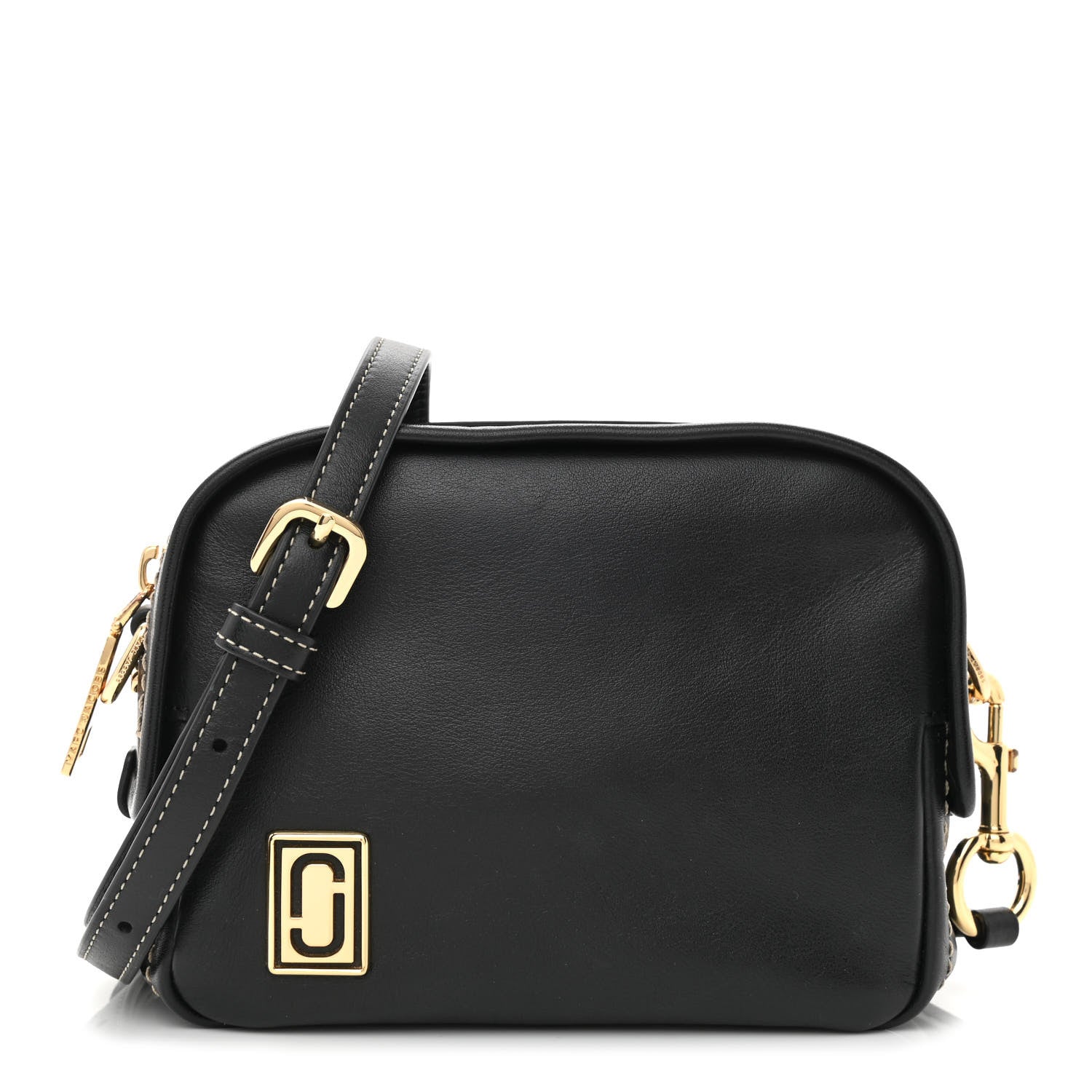Marc Jacobs Calfskin Mini Squeeze Crossbody Bag Black 1208055