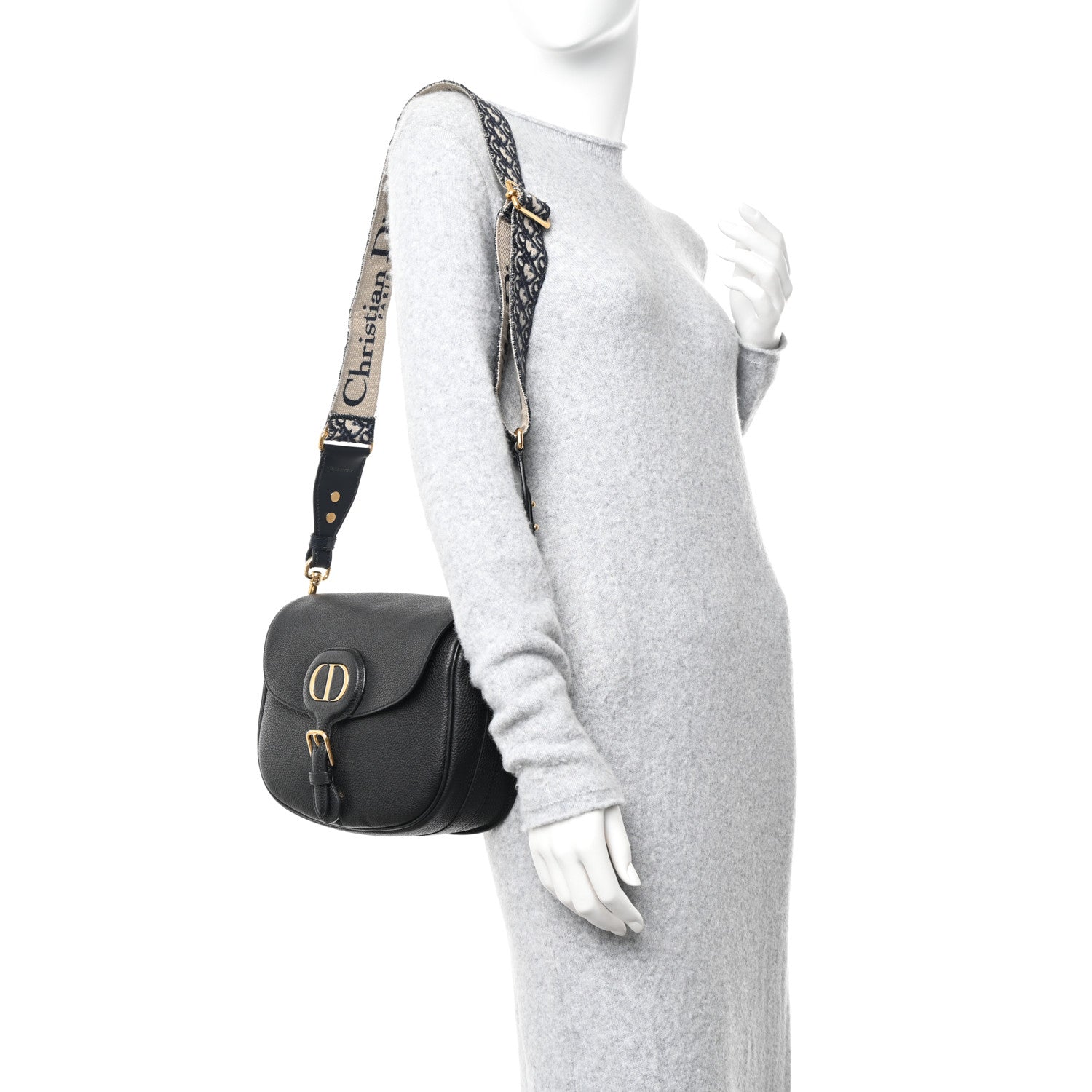 Christian Dior Grained Calfskin Large Bobby Flap Black 2 of 16