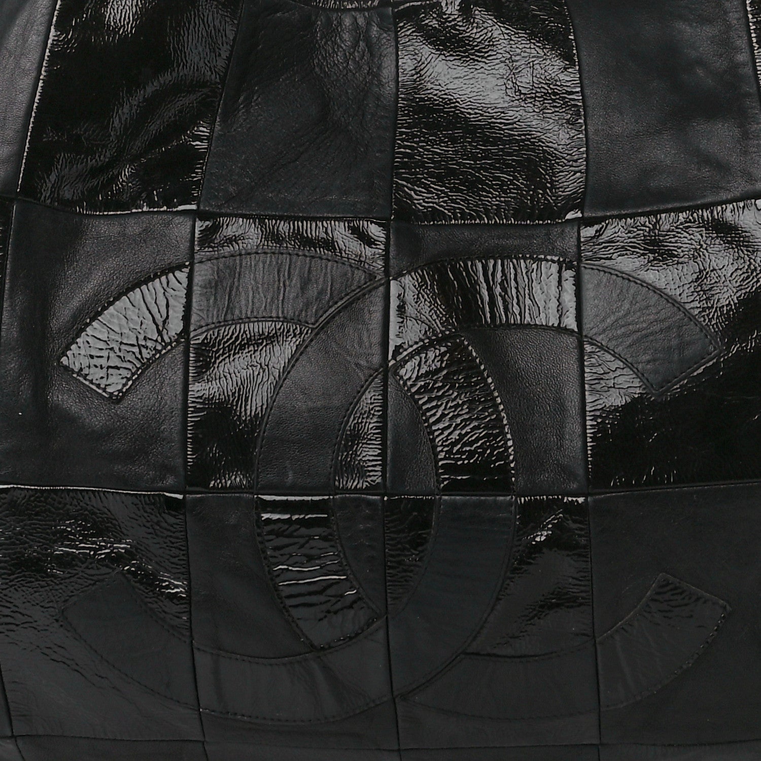 Chanel Patent Patchwork Brooklyn Tote Black 9 of 11