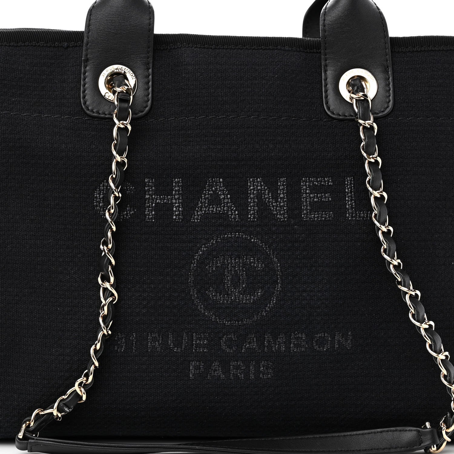 Chanel Mixed Fibers Small Deauville Tote Black 9 of 12