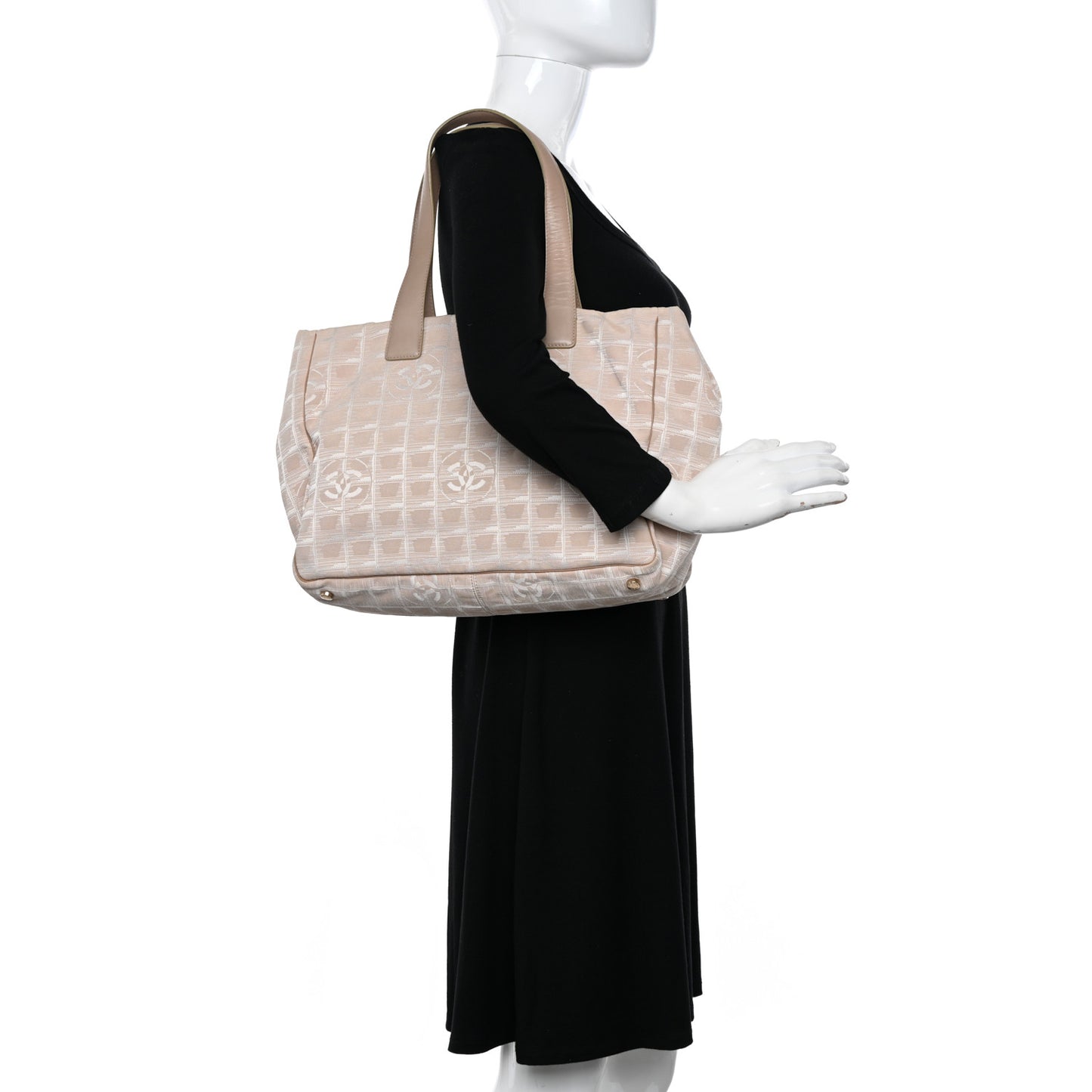 Nylon Medium Travel Tote Beige