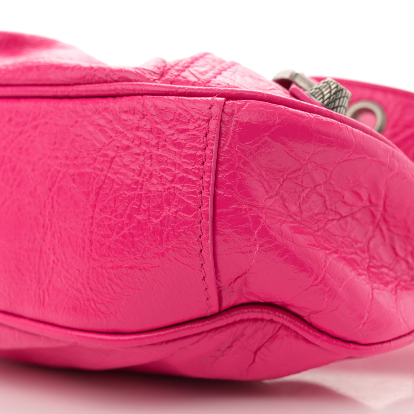 Agneau Arena Le Cagole Shoulder Bag XS Hot Pink