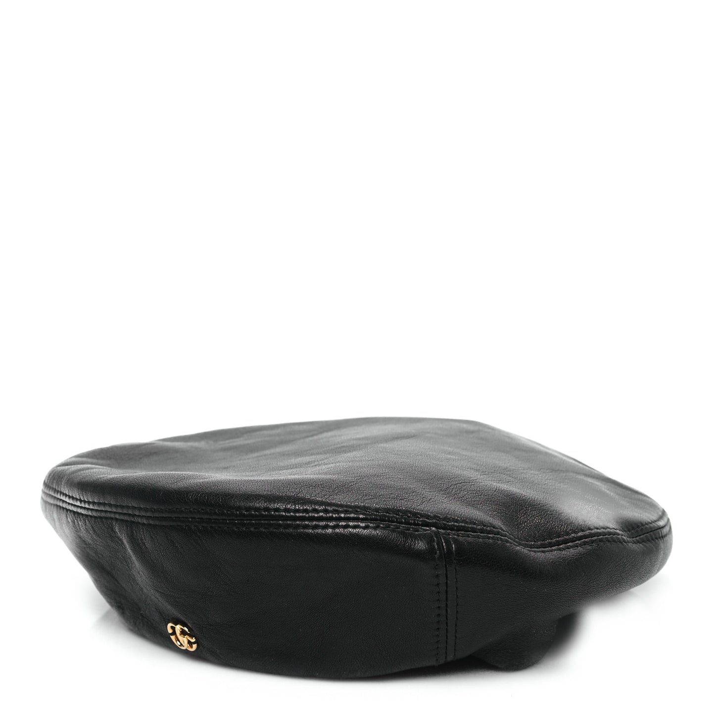 Lambskin Beret Hat 57 M Black