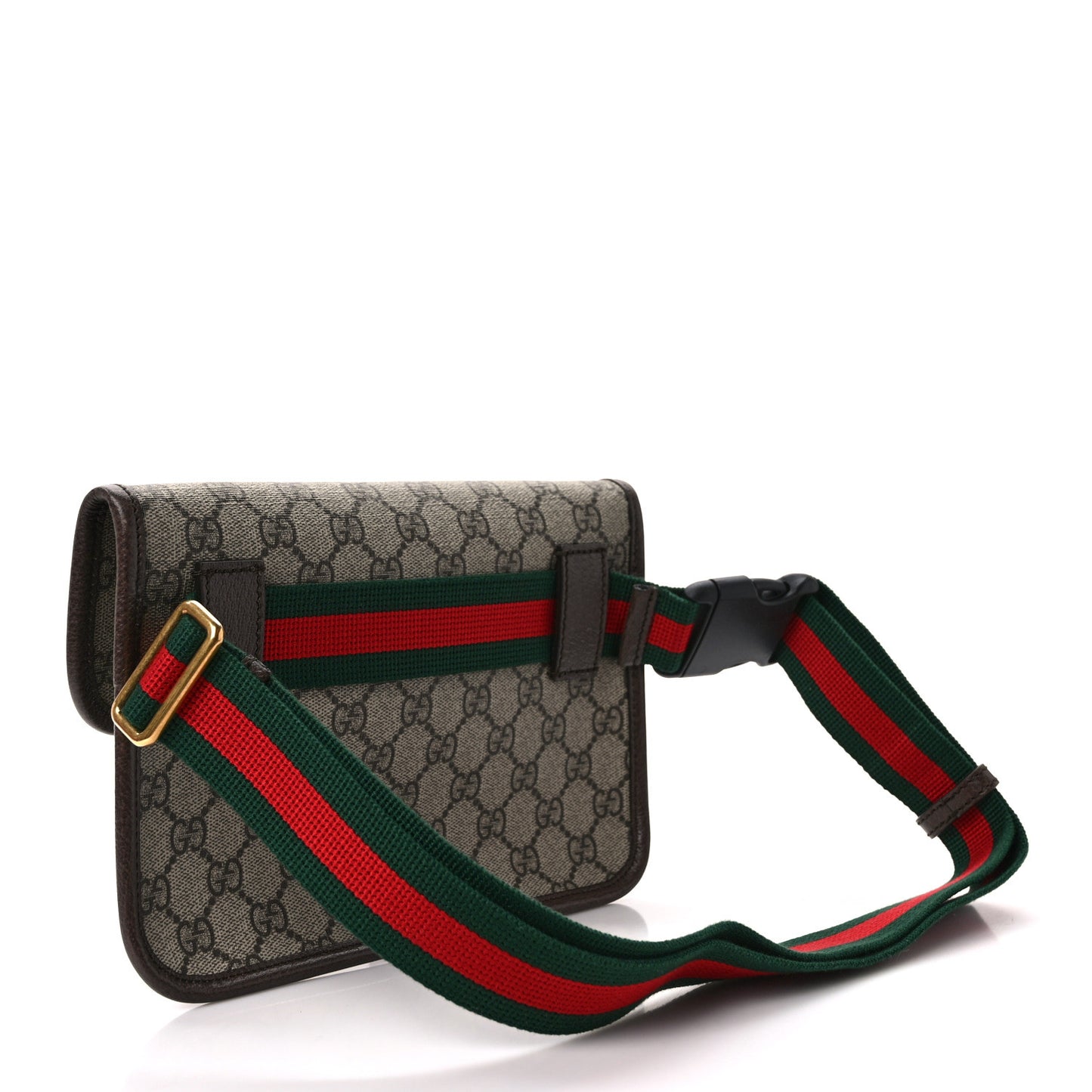 GG Supreme Monogram Neo Vintage Web Belt Bag Brown