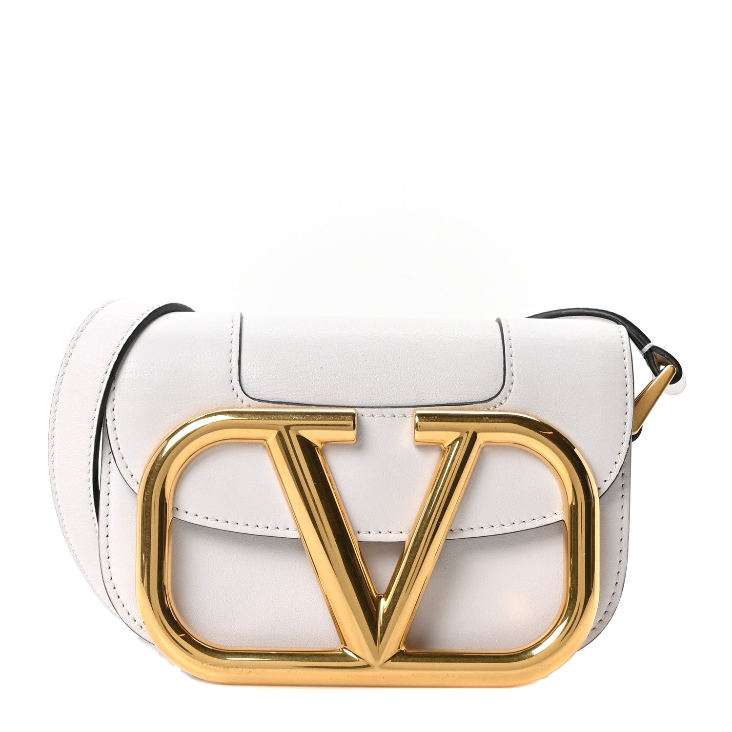 Valentino Garavani Calfskin Small Supervee Crossbody Bag Optic