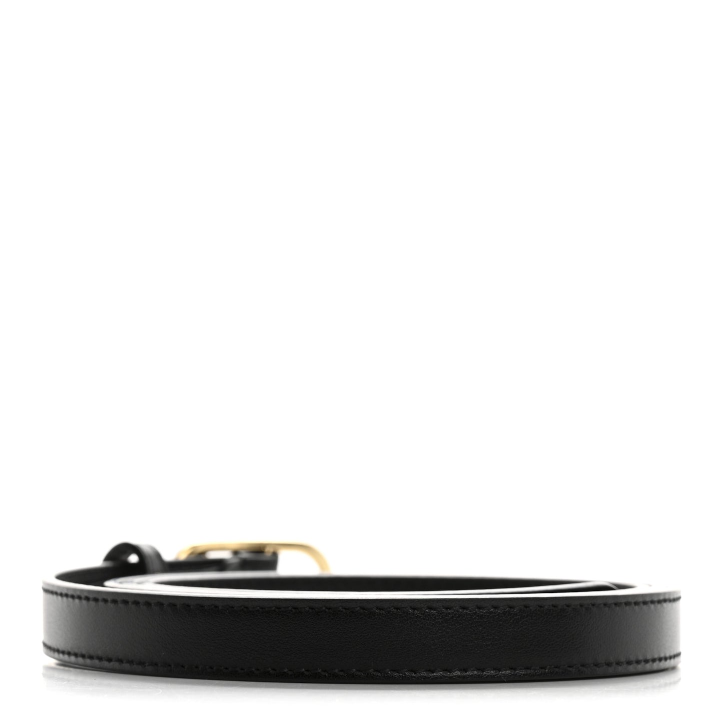 Calfskin Round Interlocking G 20mm Belt 110 44 Black