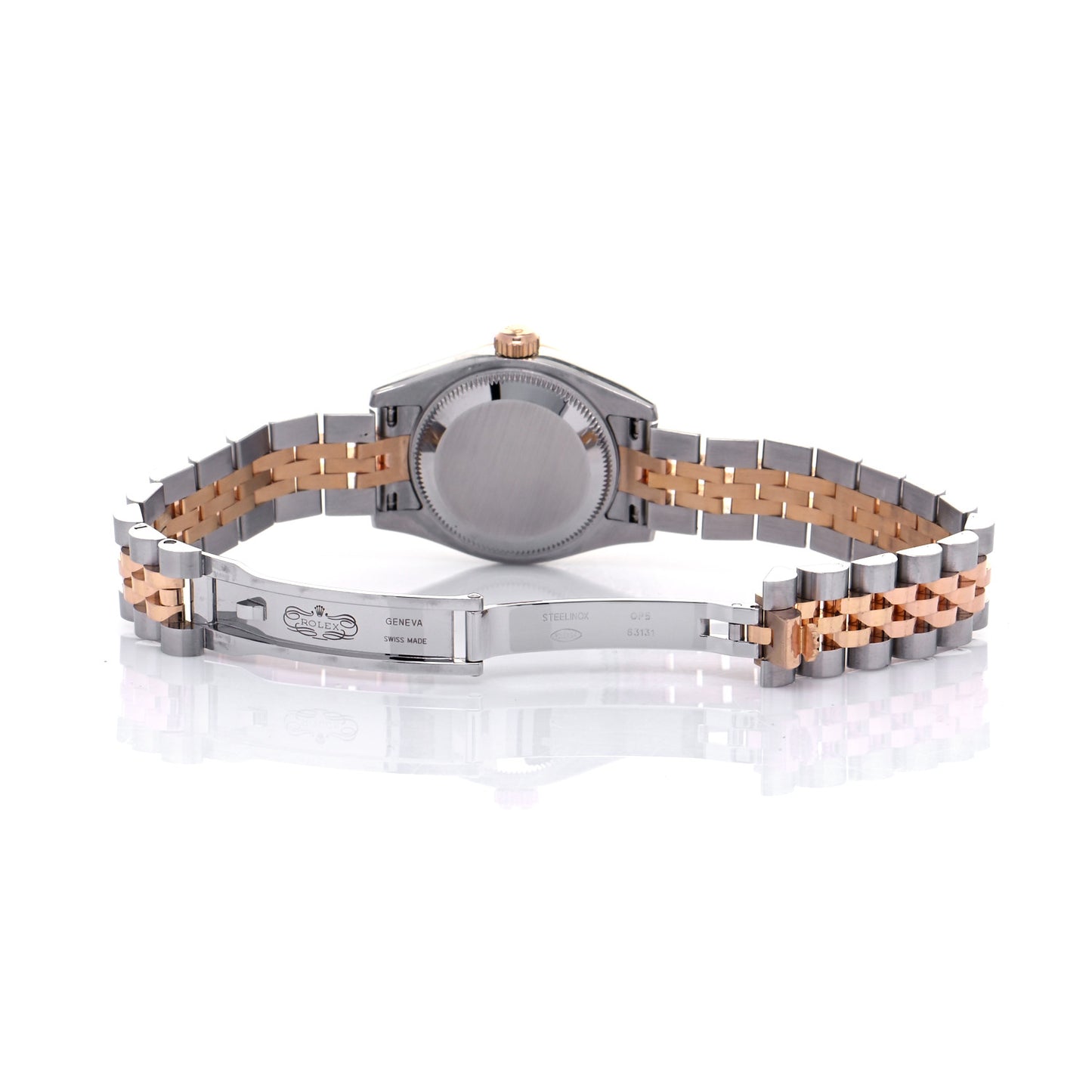Stainless Steel 18K Everose Gold Diamond 26mm Oyster Perpetual Datejust Watch Pink Jubilee 179171