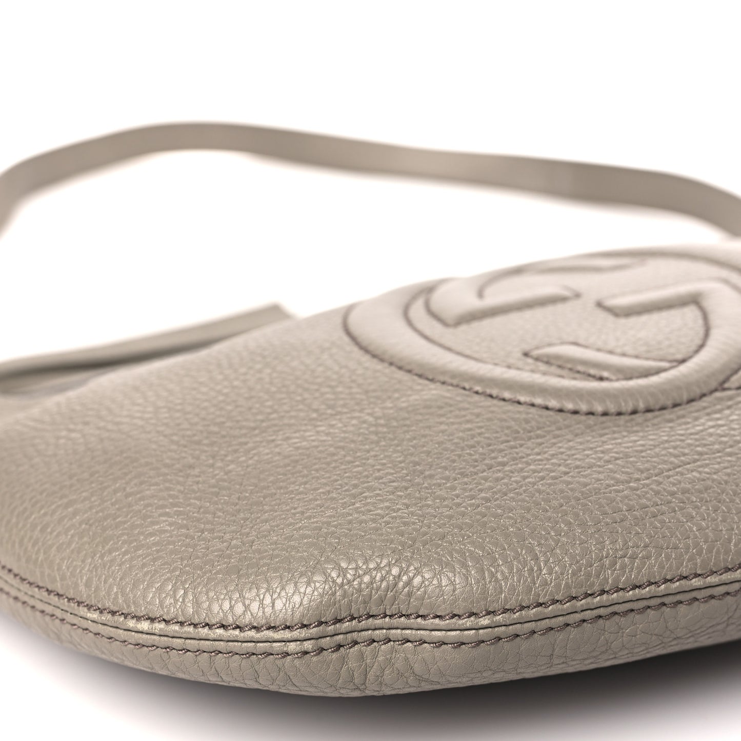 Pebbled Calfskin Small Soho Hobo Fango