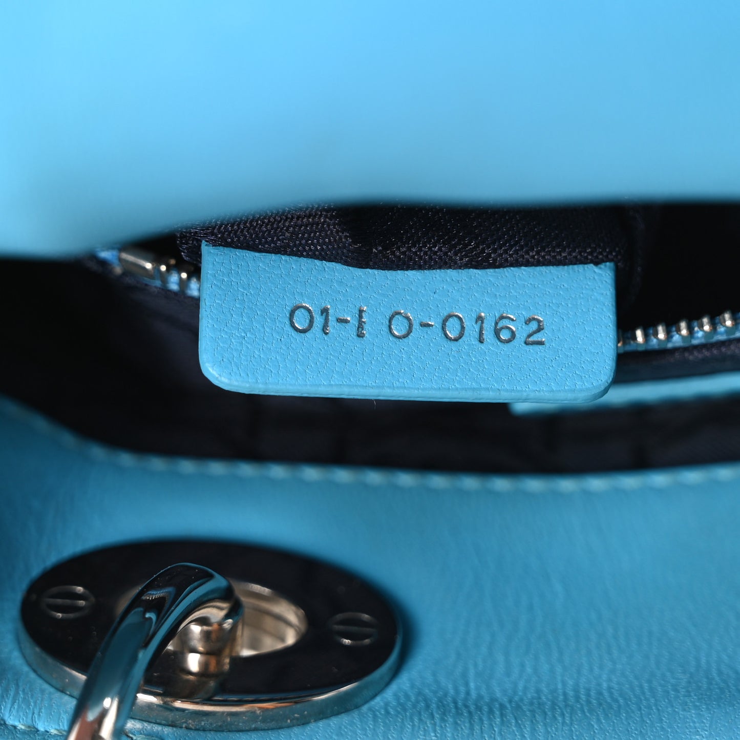 Lambskin Cannage Mini Lady Dior Blue
