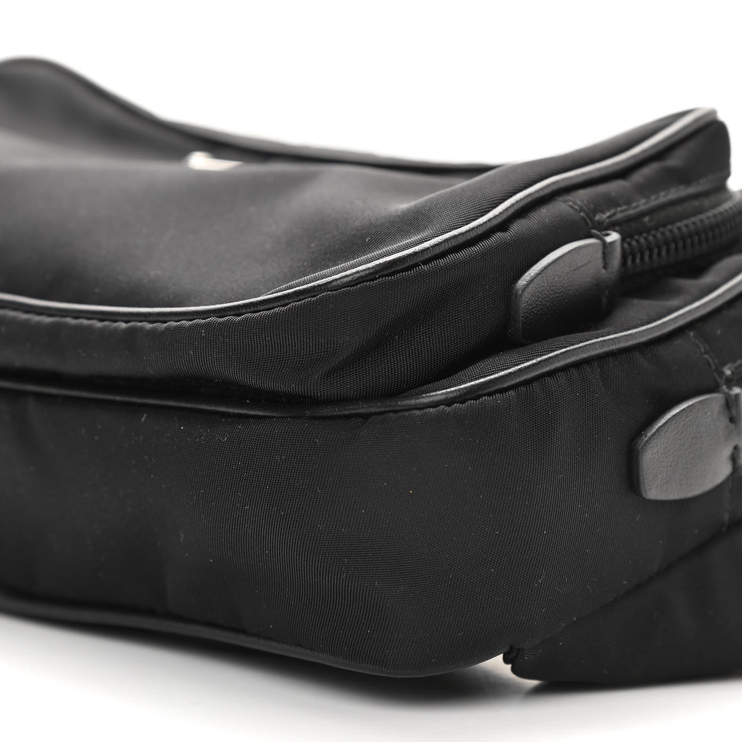 Tessuto Nylon Studded Belt Bag Black White