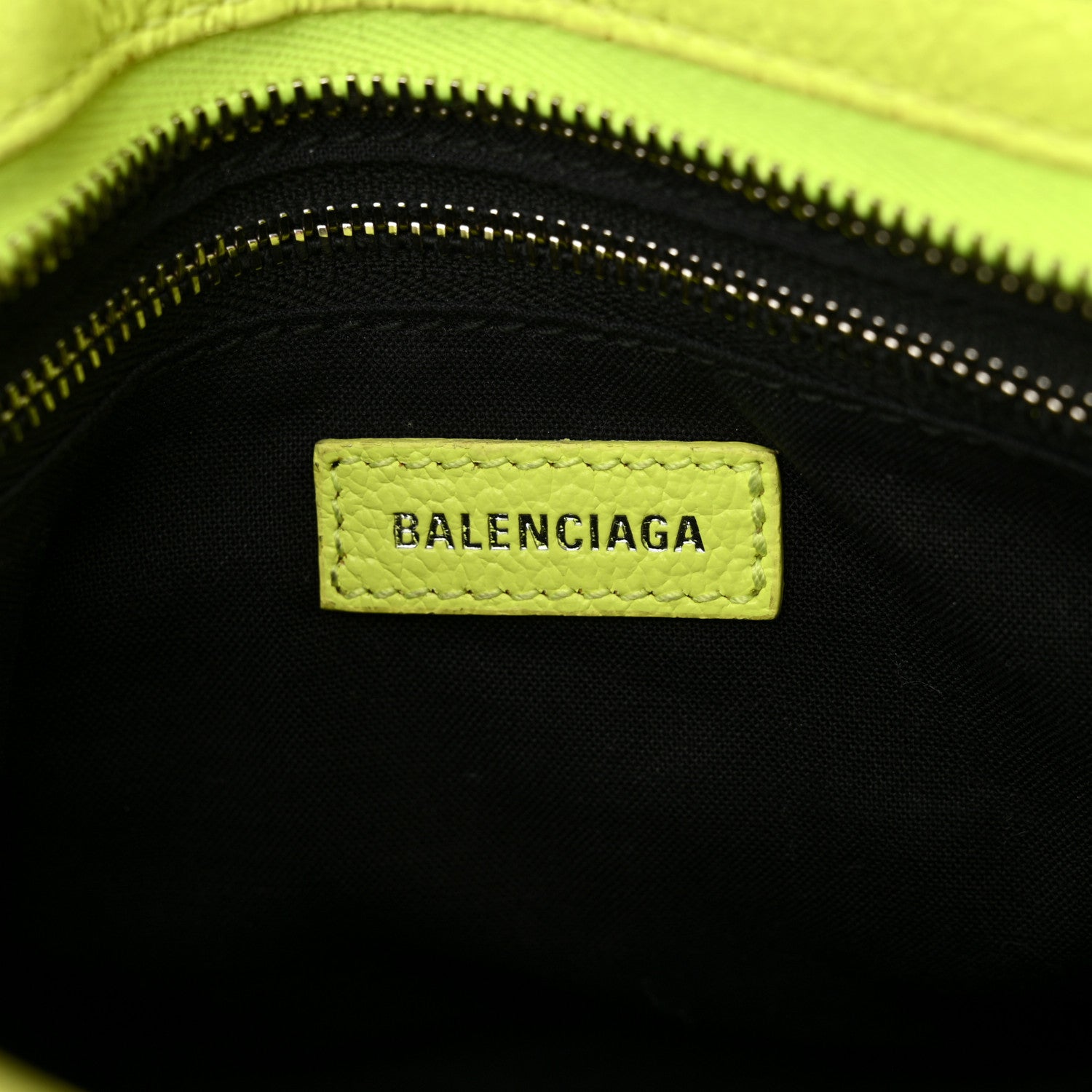 Balenciaga Chevre Silver Metallic Edge Hardware Mini City Acid Green 7 of 20