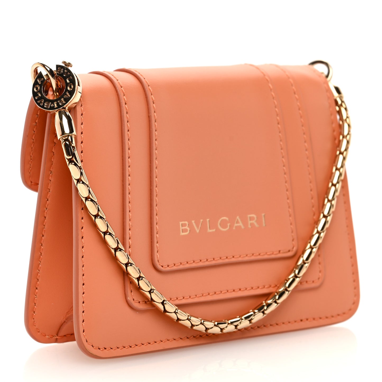 Calfskin Serpenti Forever Miniature Bag Charm Coral