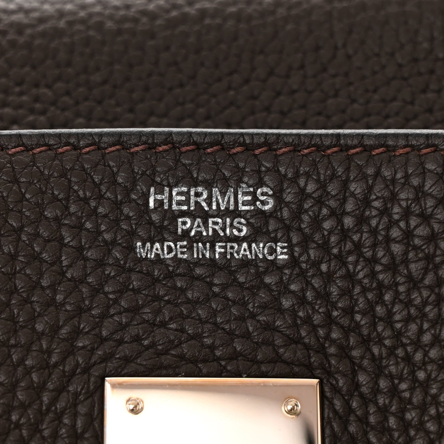Hermes Taurillon Clemence Birkin 35 Chocolate 5 of 9
