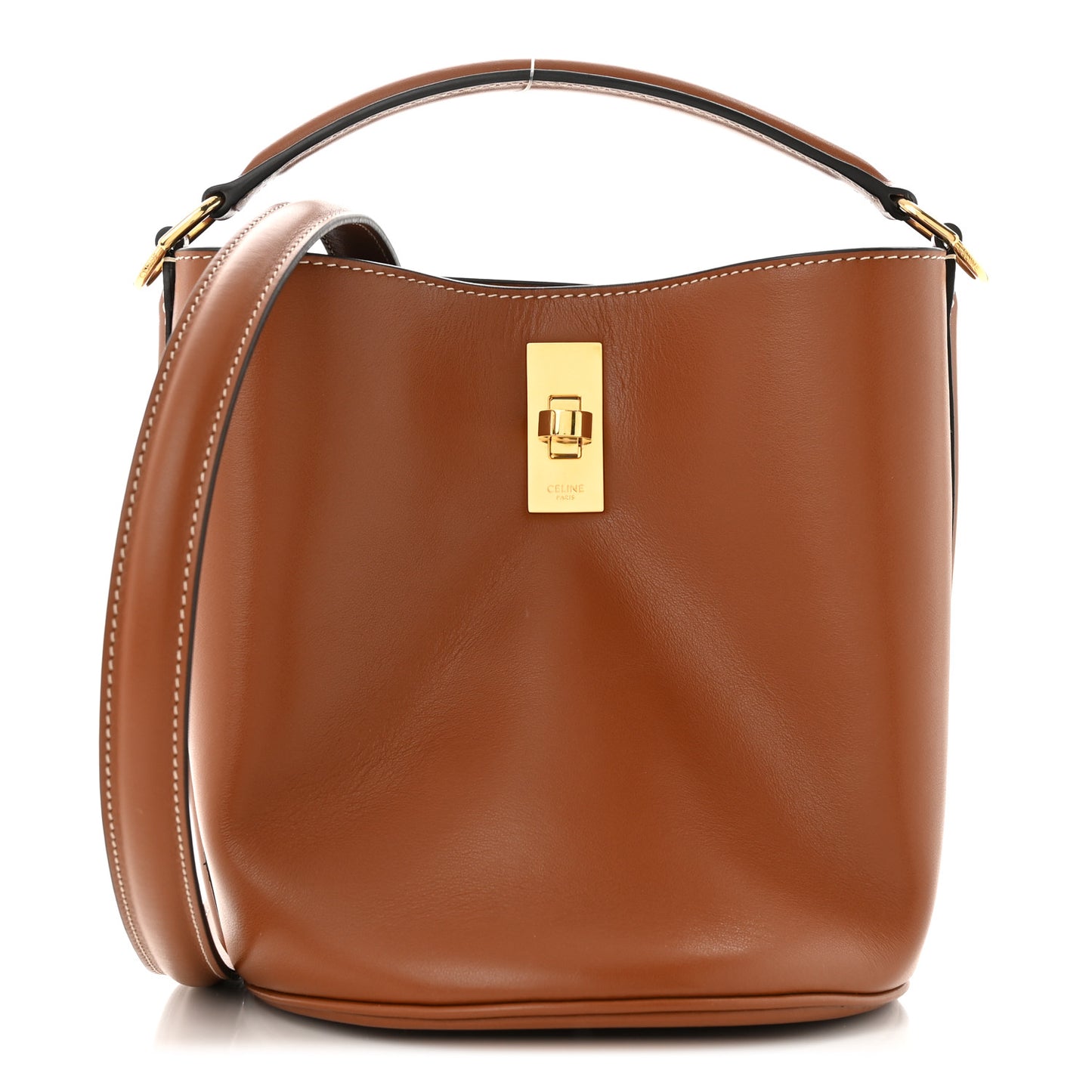 Smooth Calfskin Teen Bucket 16 Tan