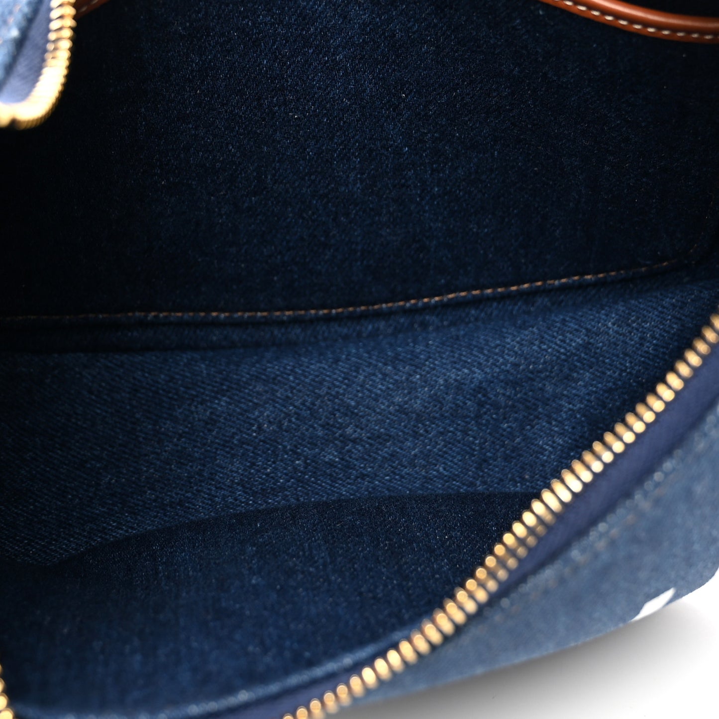 Denim Ava Shoulder Bag Navy Tan