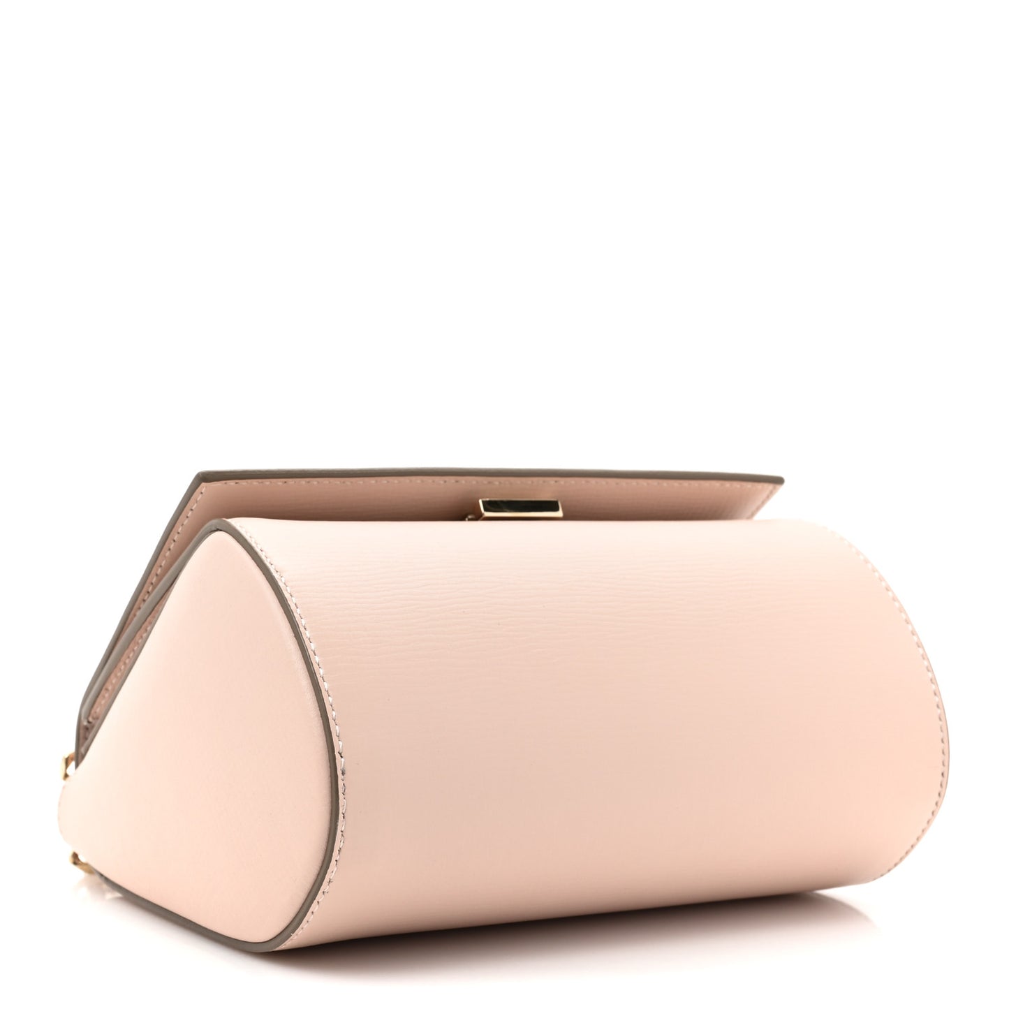 Textured Calfskin Mini Pandora Box Chain Crossbody Bag Powder Pink