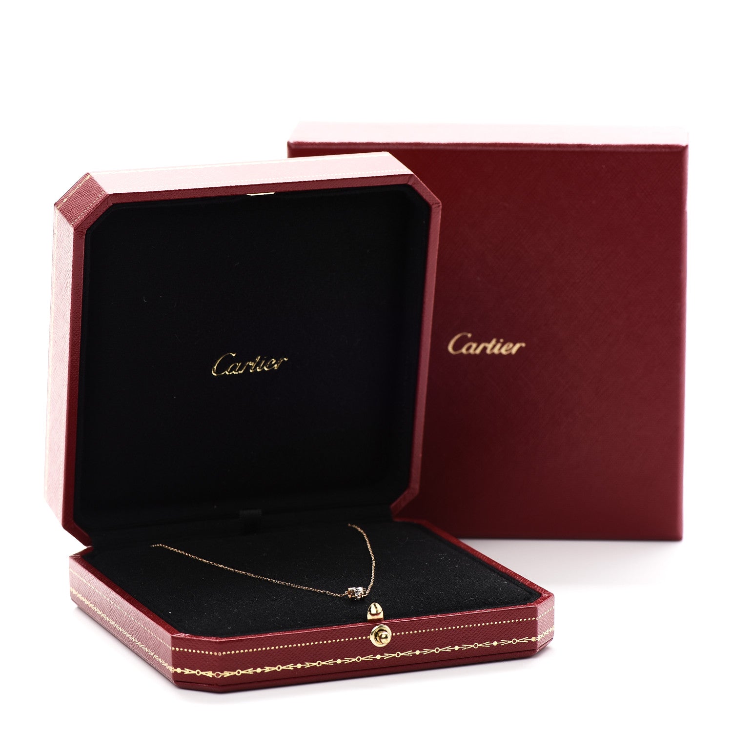 Cartier 18K Pink Gold Diamond .30ct C De Cartier Pendant Necklace 6 of 6