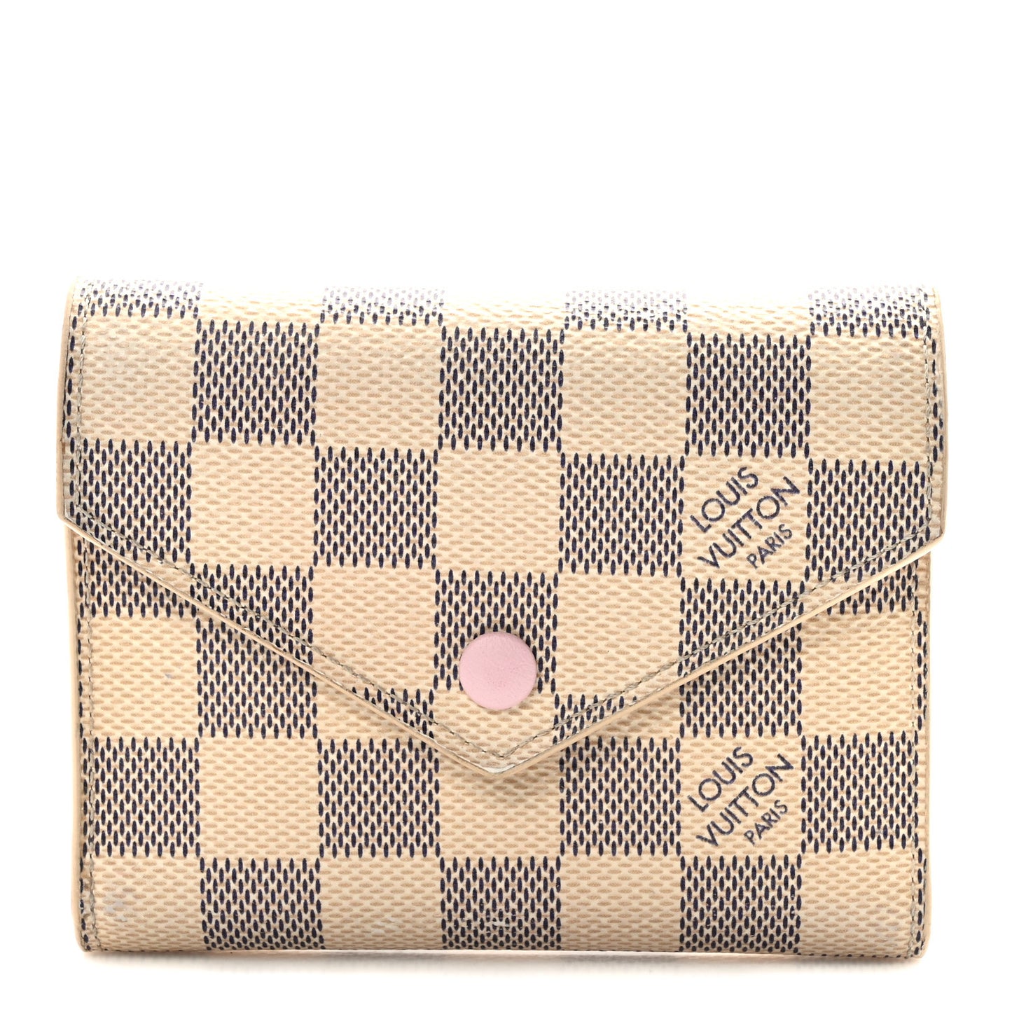 Damier Azur Victorine Wallet Rose Ballerine
