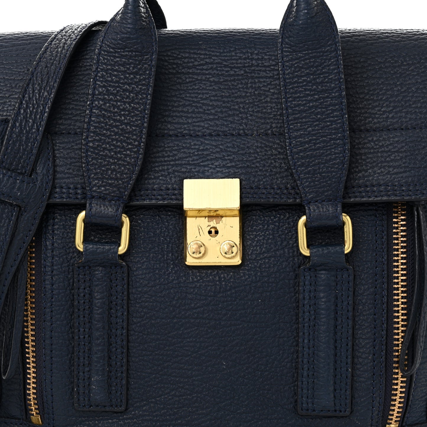 Textured Calfskin Medium Pashli Satchel Ink