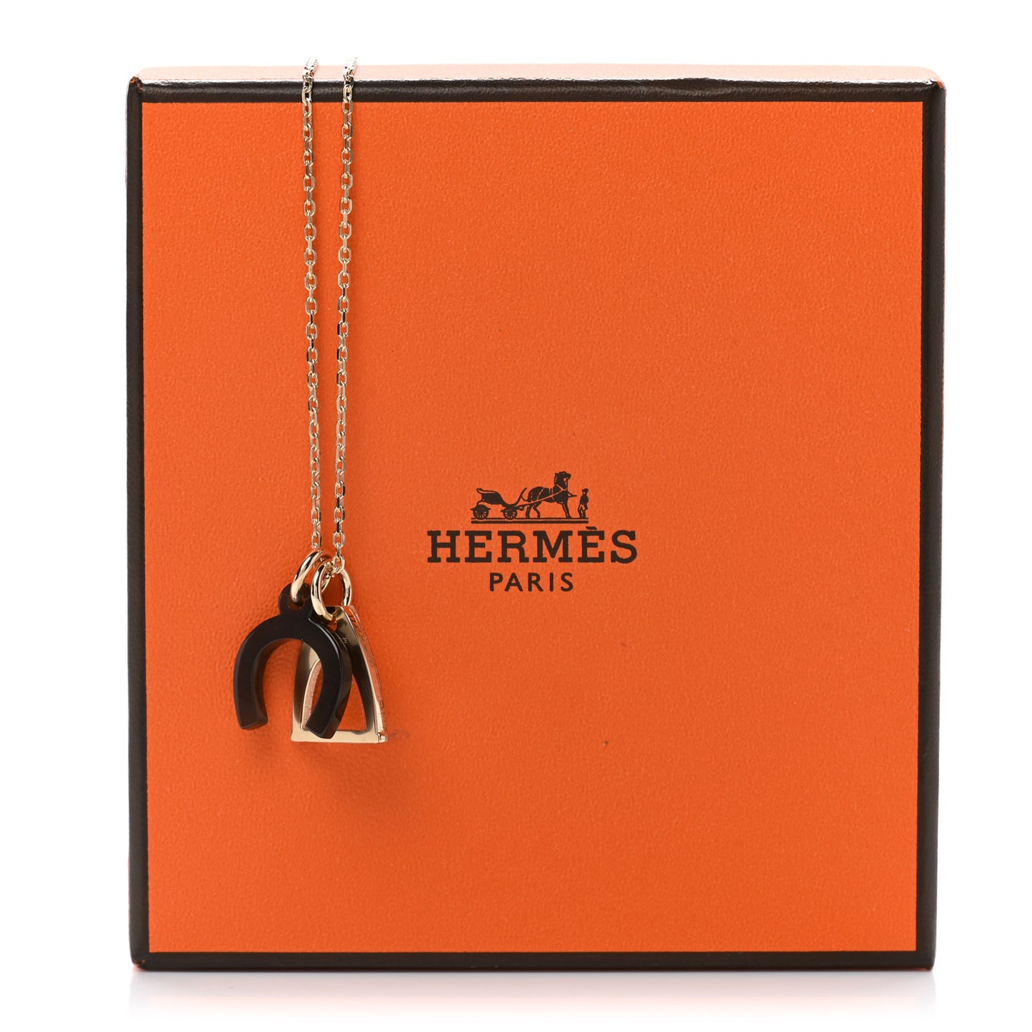 Permabrass Buffalo Horn Amulette Equestre PM Pendant Necklace Gold