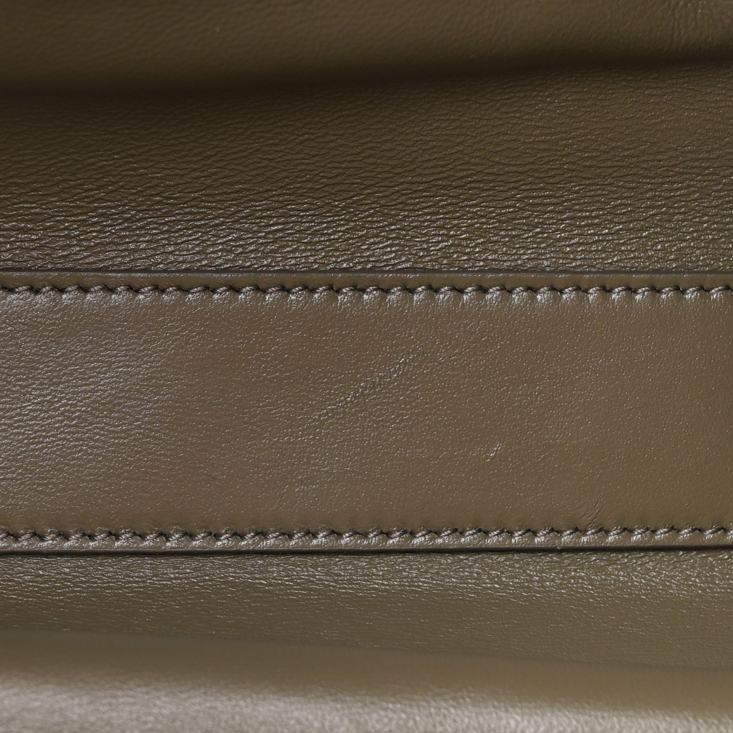Smooth Calfskin Suede Medium Reversible Monogram Kate Satchel Taupe