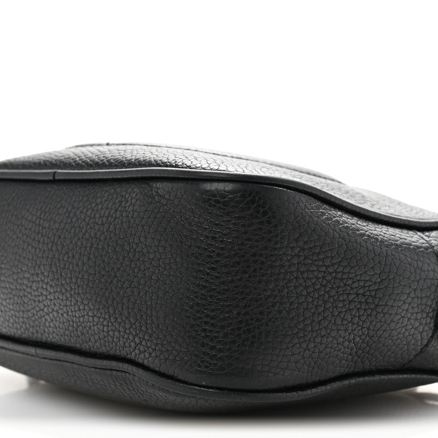 Pebbled Calfskin Small Soho Disco Bag Black