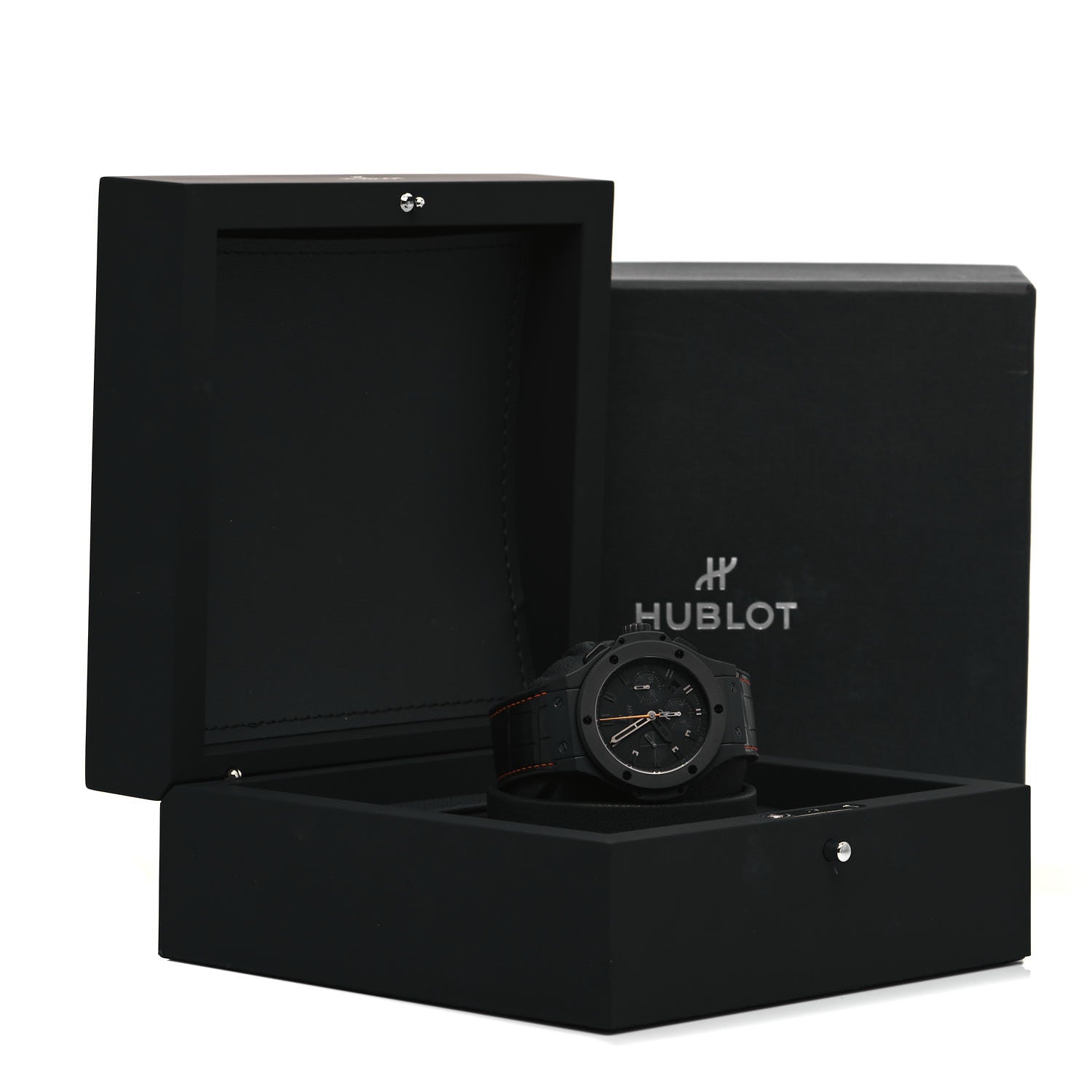 Hublot Ceramic Alligator 44mm Big Bang Limited Edition "Veuve Clicquot" Automatic Watch Black 301.C1.1140.LR.VCP21 5 of 5