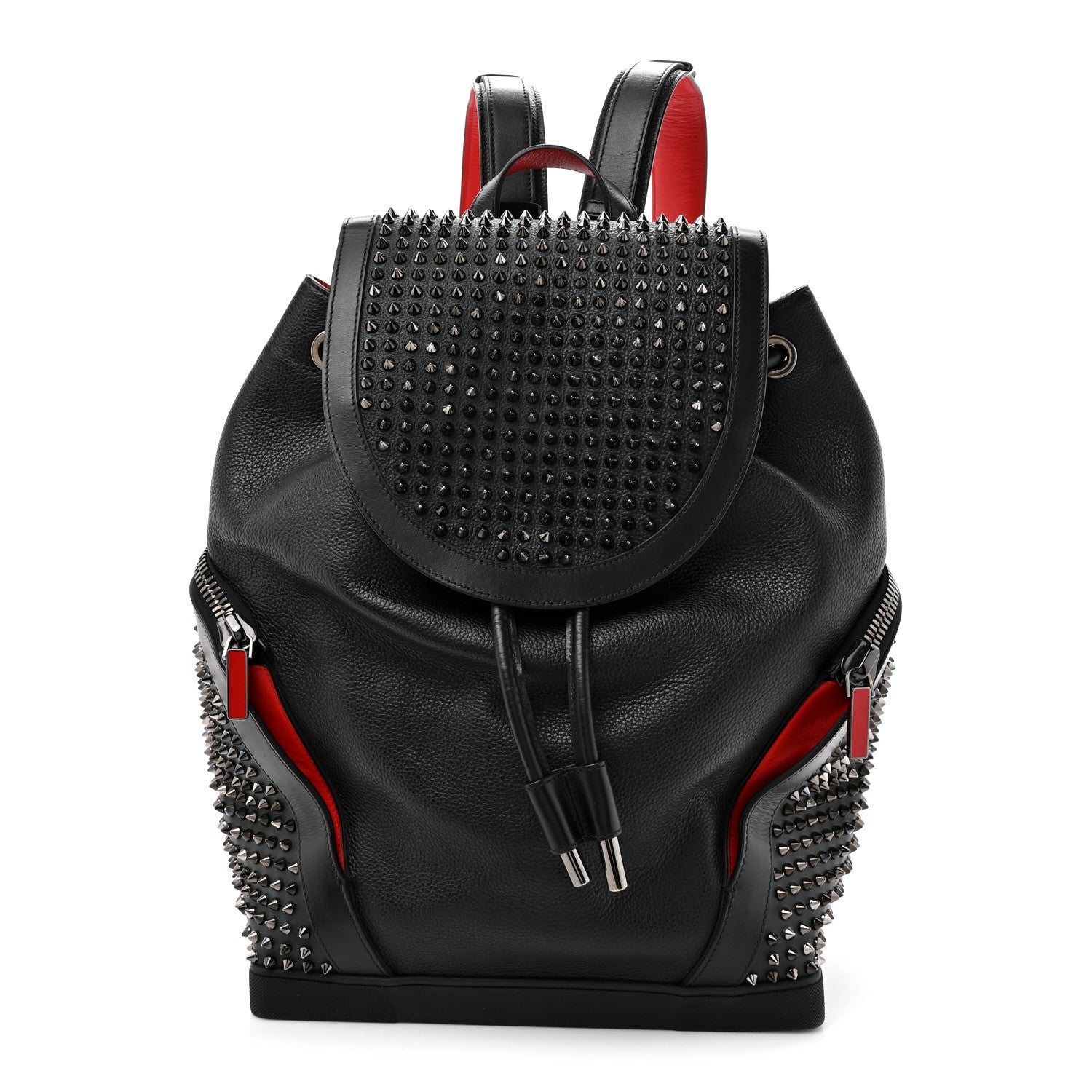 Christian Louboutin Calfskin Spiked Explorafunk Backpack Black