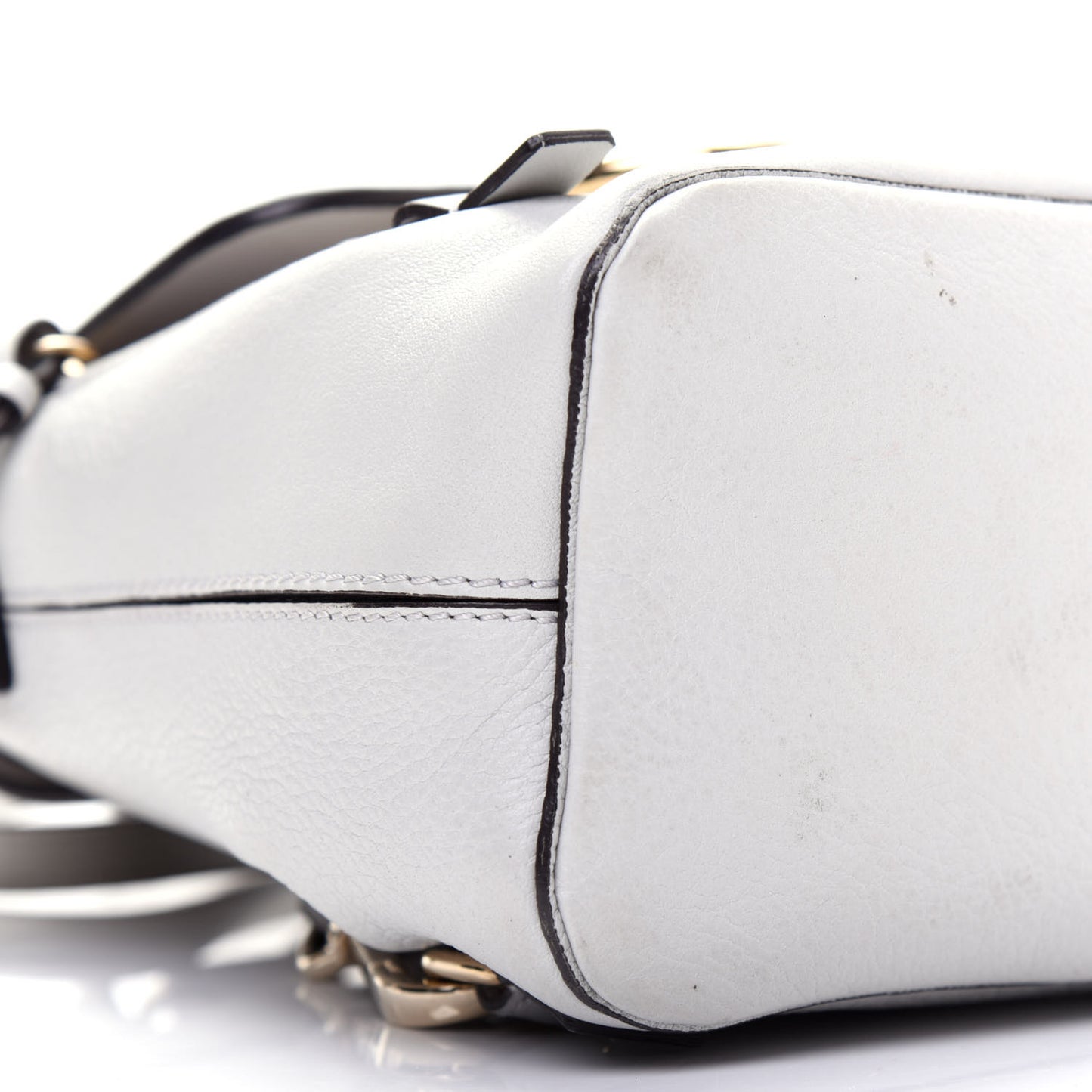 Suede Calfskin Mini Faye Backpack Airy Grey