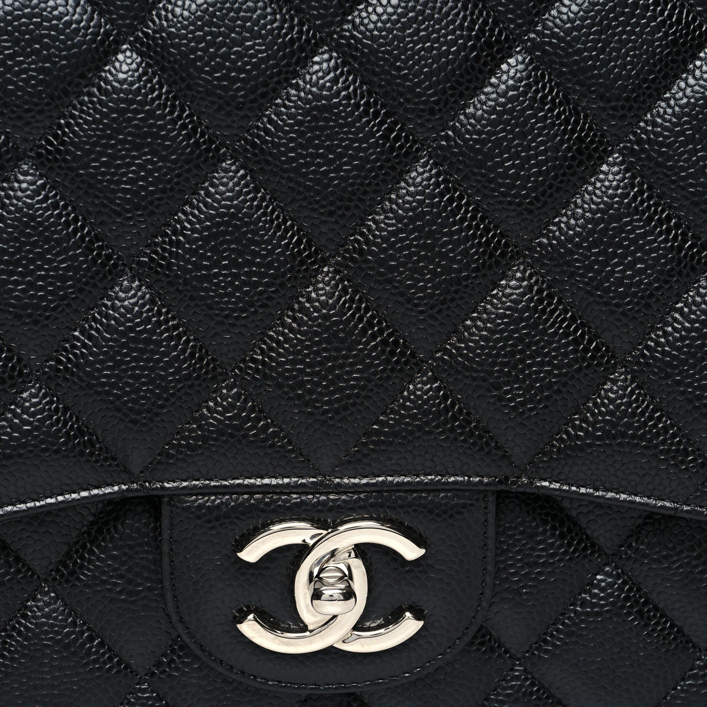 Caviar Quilted Maxi Double Flap Black