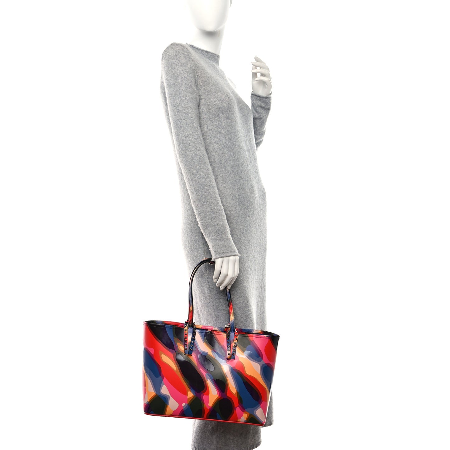 Patent Calfskin Paris Illusion Cabata Tote Multicolor