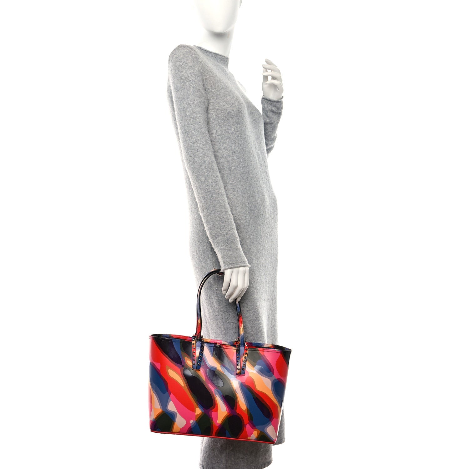 Christian Louboutin Patent Calfskin Paris Illusion Cabata Tote Multicolor 2 of 10